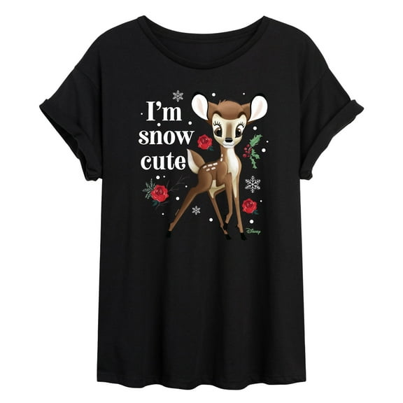 Disney Bambi - Christmas - I'm Snow Cute - Women's Oversized T-Shirt