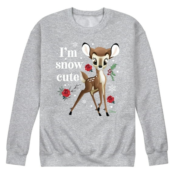 Disney Bambi - Christmas - I'm Snow Cute - Men's Crew Neck Fleece Pullover