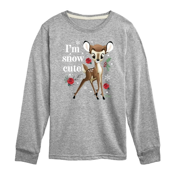 Disney Bambi - Christmas - I'm Snow Cute Roses - Toddler & Youth Long Sleeve Graphic T-Shirt