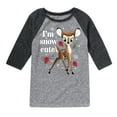 thumbnail image 1 of Disney Bambi - Christmas - I'm Snow Cute Roses - Toddler & Youth Raglan Graphic T-Shirt, 1 of 5