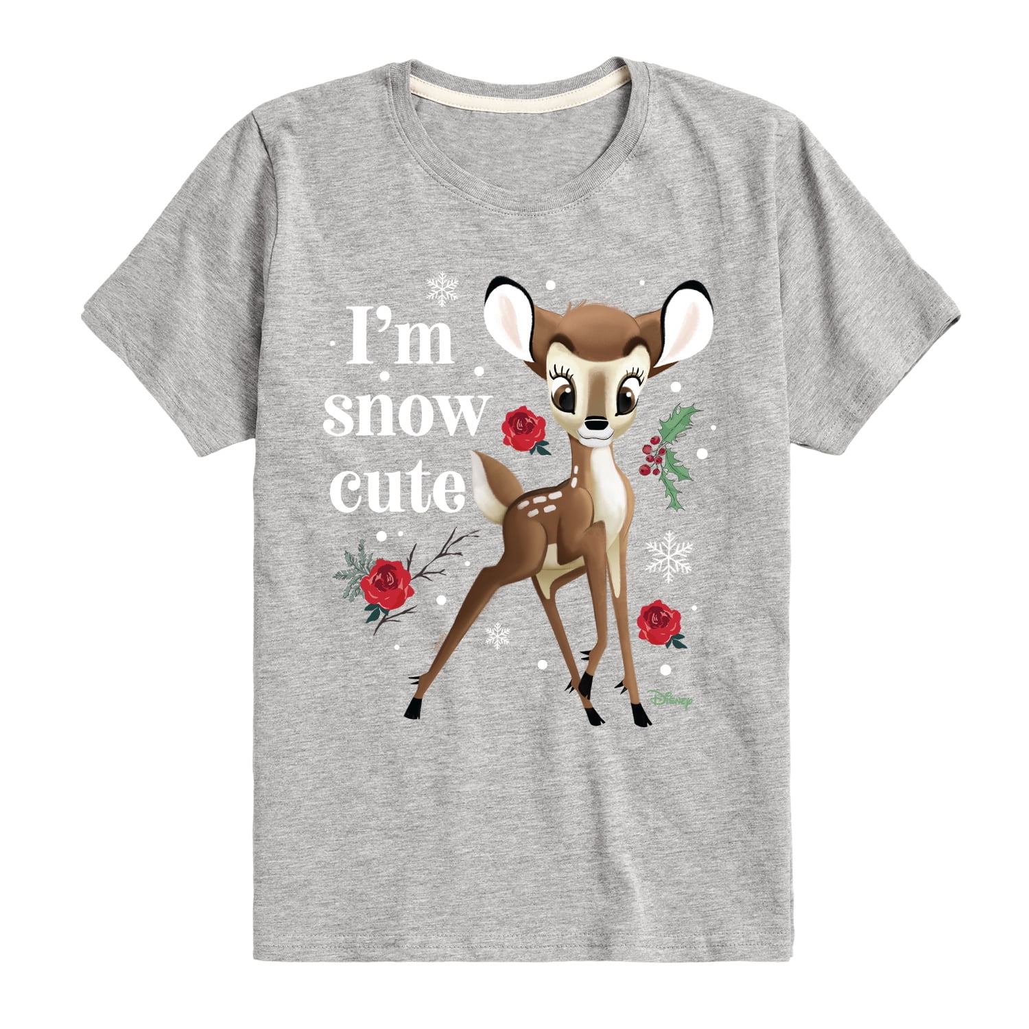 Disney Bambi - Christmas - I'm Snow Cute Roses - Toddler & Youth Short Sleeve Graphic T-Shirt - Walmart.com disney-bambi-christmas-i-m-snow-cute-roses-toddler-youth-short-sleeve-graphic-t-shirt-walmart-com
