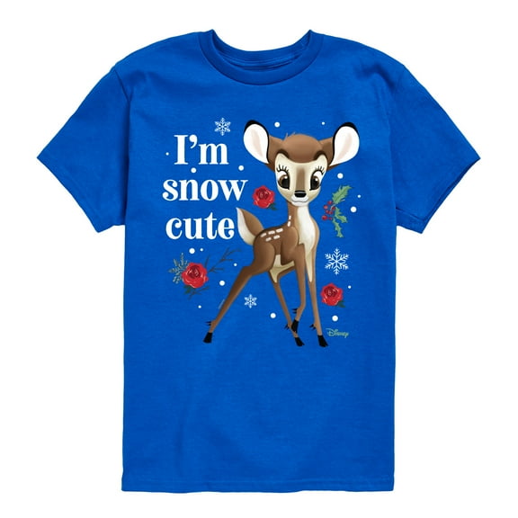 Disney Bambi - Christmas - I'm Snow Cute Roses - Toddler & Youth Short Sleeve Graphic T-Shirt