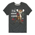 thumbnail image 1 of Disney Bambi - Christmas - I'm Snow Cute Roses - Toddler & Youth Short Sleeve Graphic T-Shirt, 1 of 5