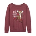 thumbnail image 1 of Disney Bambi - Christmas - I'm Snow Cute - Women's Lightweight French Terry Long Sleeve Shirt, 1 of 5
