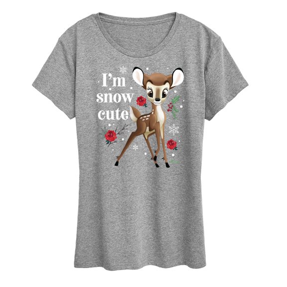 Disney Bambi - Christmas - I'm Snow Cute - Women's Short Sleeve Graphic T-Shirt