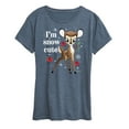 thumbnail image 1 of Disney Bambi - Christmas - I'm Snow Cute - Women's Short Sleeve Graphic T-Shirt, 1 of 5