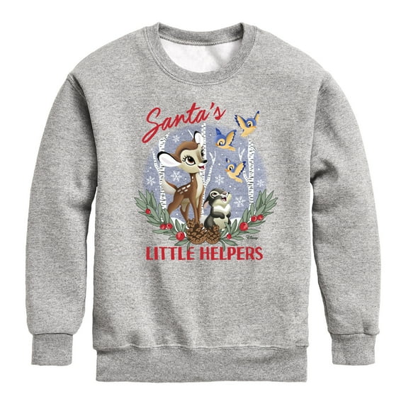 Disney Bambi - Christmas - Santa's Little Helpers - Toddler & Youth Crewneck Fleece Sweatshirt
