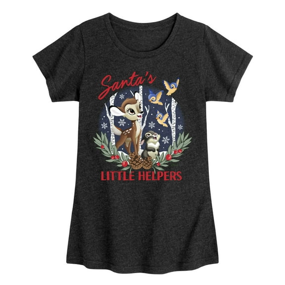 Disney Bambi - Christmas - Santa's Little Helpers - Toddler & Youth Girls Short Sleeve Graphic T-Shirt