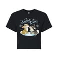 thumbnail image 1 of Disney Bambi - Christmas - Snowy Bunny Kisses - Juniors Cropped Cotton Blend T-Shirt, 1 of 5