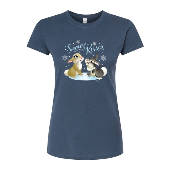 Disney Bambi - Christmas - Snowy Bunny Kisses - Juniors Fitted Graphic T-Shirt