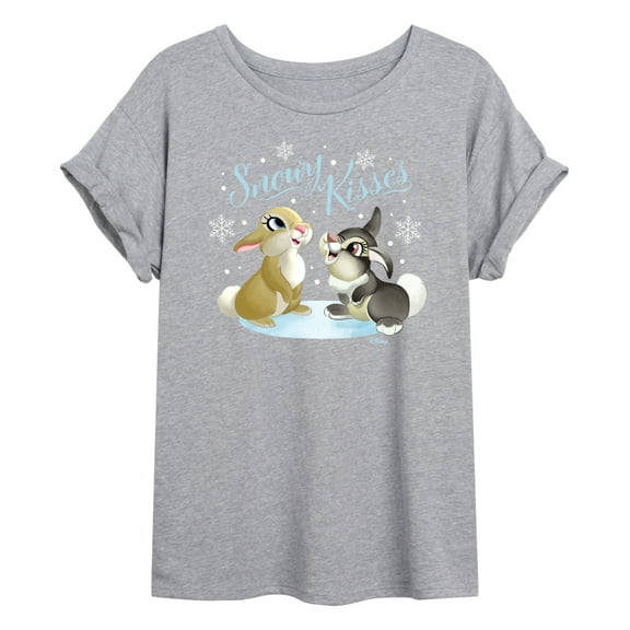 Disney Bambi - Christmas - Snowy Bunny Kisses - Women's Oversized T-Shirt