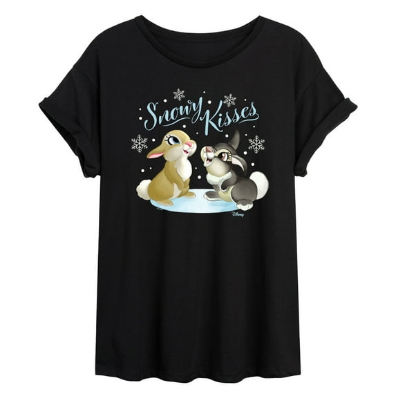 Disney Bambi - Christmas - Snowy Bunny Kisses - Women's Oversized T-Shirt
