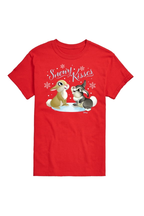 Bambi - Christmas - Snowy Bunny Kisses - Men's Short Sleeve Graphic T-Shirt