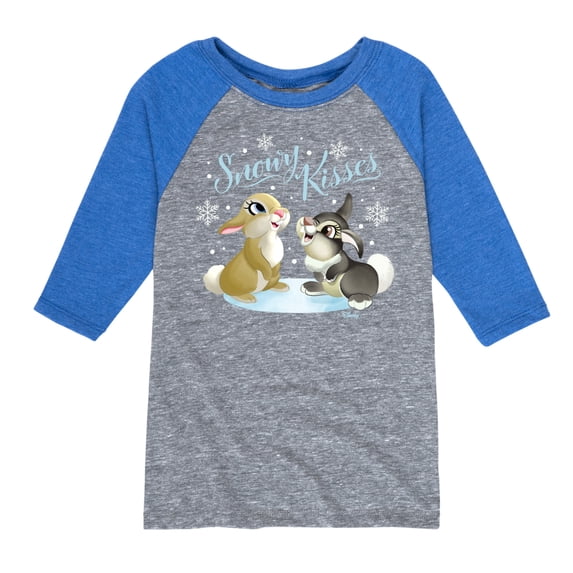 Disney Bambi - Christmas - Snowy Bunny Kisses - Toddler & Youth Raglan Graphic T-Shirt