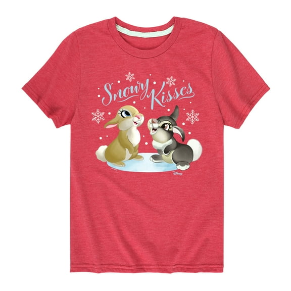 Disney Bambi - Christmas - Snowy Bunny Kisses - Toddler & Youth Short Sleeve Graphic T-Shirt