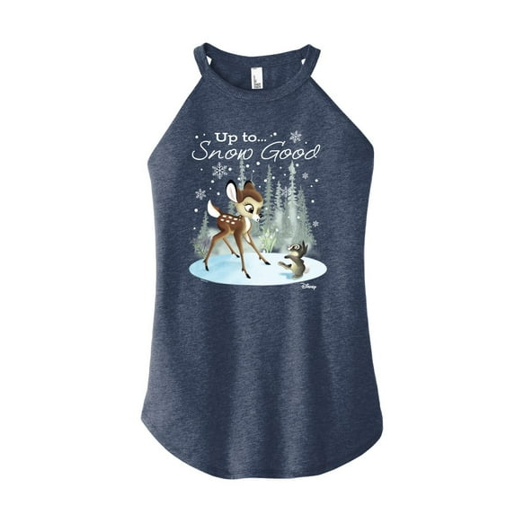 Disney Bambi - Christmas - Up To Snow Good - Juniors High Neck Tank Top
