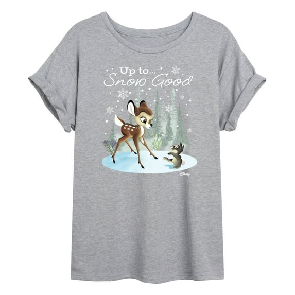 Disney Bambi - Christmas - Up To Snow Good - Women's Oversized T-Shirt