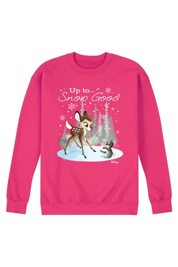Bambi - Christmas - Up To Snow Good - Men's Crew Neck Fleece Pullover