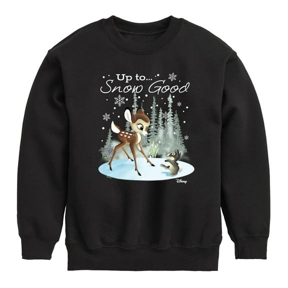 Disney Bambi - Christmas - Up To Snow Good - Toddler & Youth Crewneck Fleece Sweatshirt
