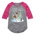 thumbnail image 1 of Disney Bambi - Christmas - Up To Snow Good - Toddler & Youth Girls Raglan Graphic T-Shirt, 1 of 5