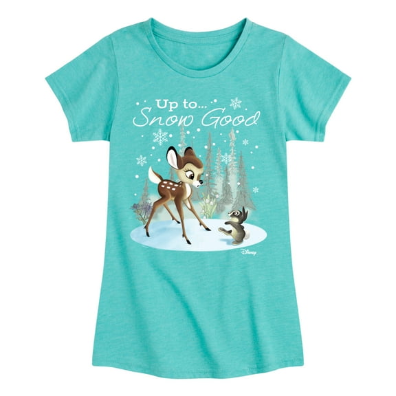 Disney Bambi - Christmas - Up To Snow Good - Toddler & Youth Girls Short Sleeve Graphic T-Shirt