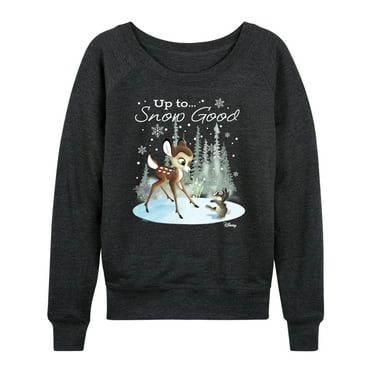 Disney Bambi - Christmas - Up To Snow Good - Women's Lightweight French Terry Long Sleeve Shirt