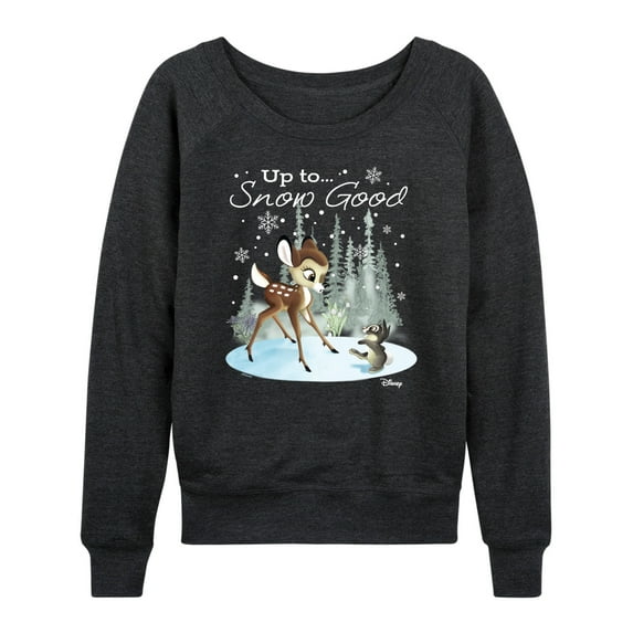 Disney Bambi - Christmas - Up To Snow Good - Women's Lightweight French Terry Long Sleeve Shirt