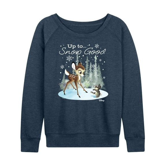 Disney Bambi - Christmas - Up To Snow Good - Women's Lightweight French Terry Long Sleeve Shirt