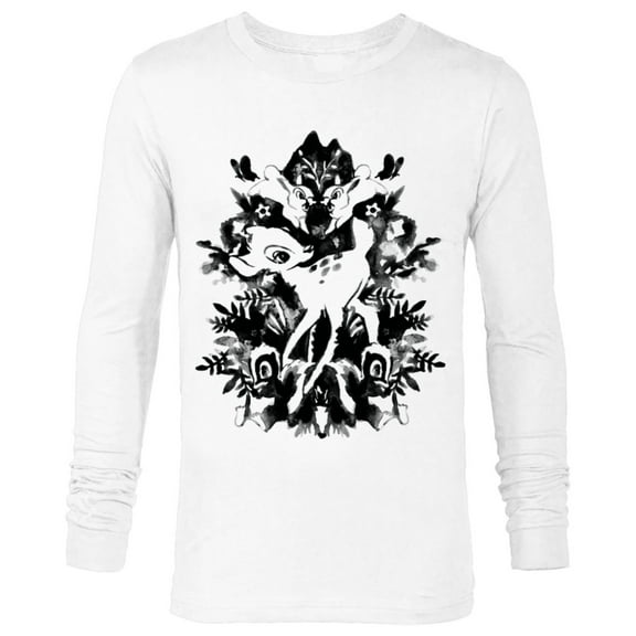 Disney Bambi Ink Drawing - Long Sleeve T-Shirt for Men -Customized-White
