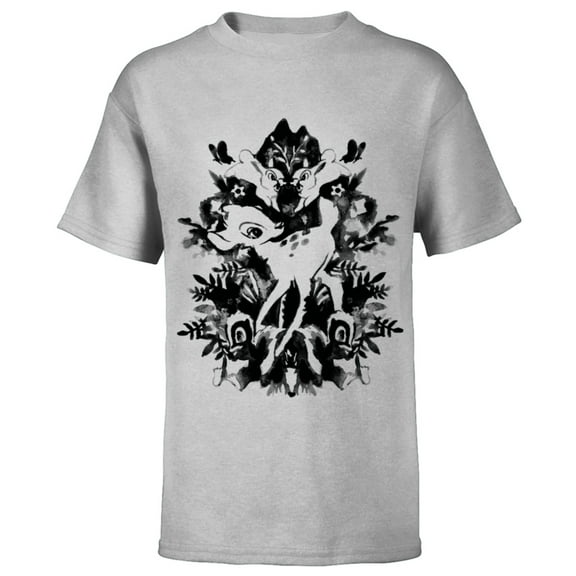 Disney Bambi Ink Drawing - Short Sleeve T-Shirt for Kids -Customized-Athletic Heather