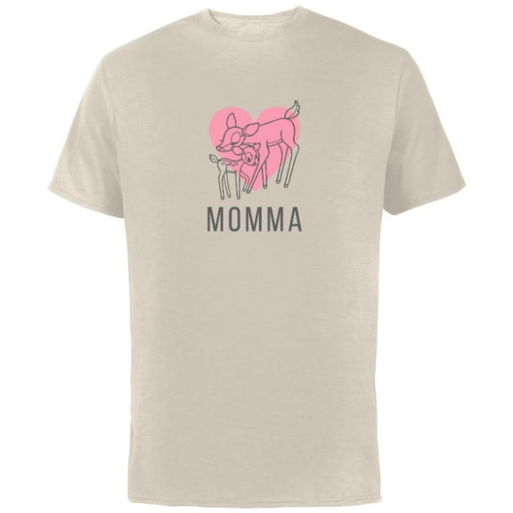 Disney Bambi Momma Mother's Day - Short Sleeve Cotton T-Shirt for Adults - Customized-Natural