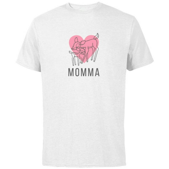 Disney Bambi Momma Mother's Day - Short Sleeve Cotton T-Shirt for Adults - Customized-White