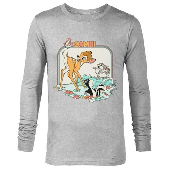 Disney Bambi Movie Retro - Long Sleeve T-Shirt for Men - Customized-Athletic Heather