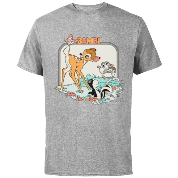 Disney Bambi Movie Retro - Short Sleeve Cotton T-Shirt for Adults - Customized-Athletic Heather