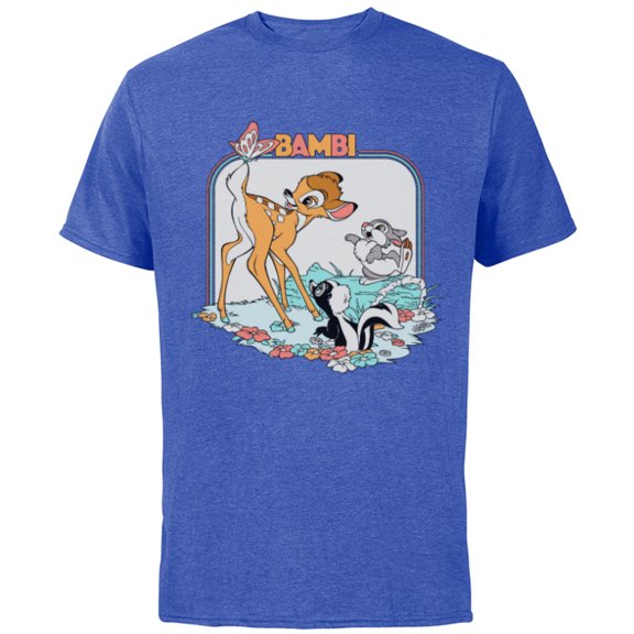 Disney Bambi Movie Retro - Short Sleeve Cotton T-Shirt for Adults - Customized-Royal Heather