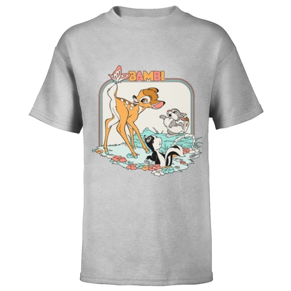 Disney Bambi Movie Retro - Short Sleeve T-Shirt for Kids - Customized-Athletic Heather