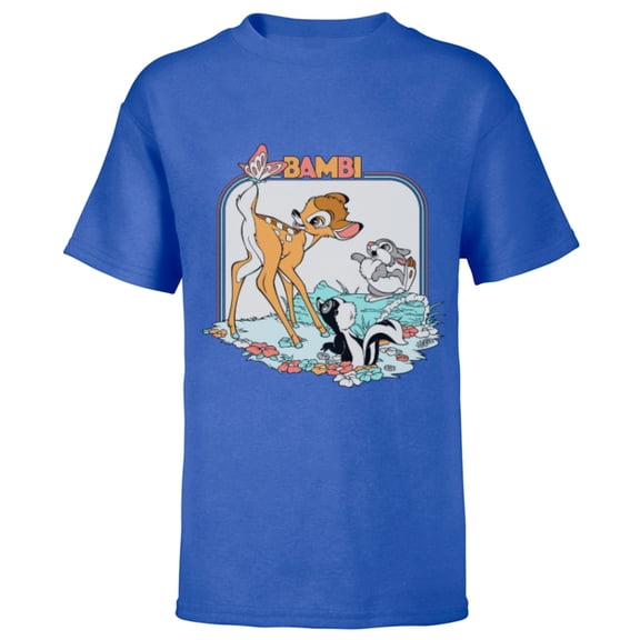 Disney Bambi Movie Retro - Short Sleeve T-Shirt for Kids - Customized-Royal