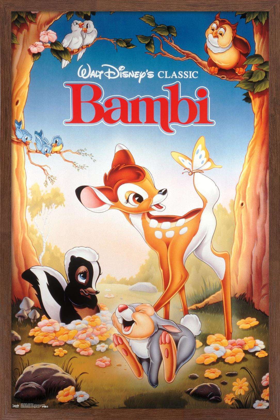 Disney Bambi - One Sheet Wall Poster, 14.725" x 22.375", Framed