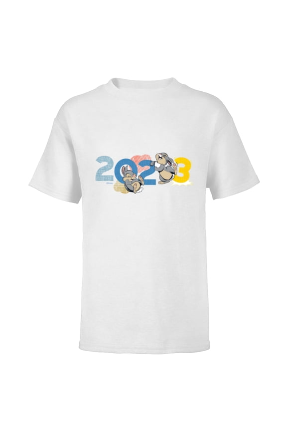 Bambi Thumper 2023 Year of the Rabbit - Short Sleeve T-Shirt for Kids - Customized-White