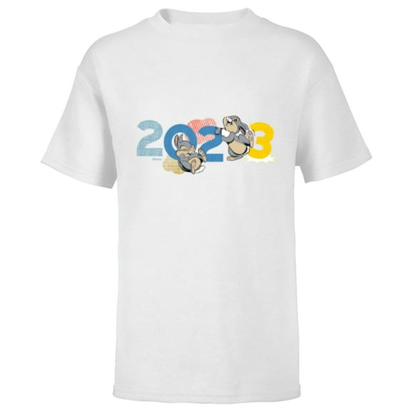 Disney Bambi Thumper 2023 Year of the Rabbit - Short Sleeve T-Shirt for Kids - Customized-White