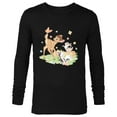 thumbnail image 1 of Disney Bambi Thumper & Flower Pastel Spring Easter Butterfly - Long Sleeve T-Shirt for Men - Customized-Black, 1 of 5