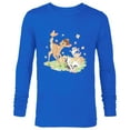 thumbnail image 1 of Disney Bambi Thumper & Flower Pastel Spring Easter Butterfly - Long Sleeve T-Shirt for Men - Customized-Navy, 1 of 5