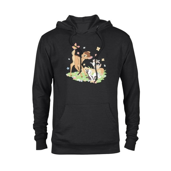 Disney Bambi Thumper & Flower Pastel Spring Easter Butterfly - Pullover Hoodie for Adults - Customized-Black