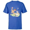 thumbnail image 1 of Disney Bambi Thumper & Flower Pastel Spring Easter Butterfly - Short Sleeve T-Shirt for Kids - Customized-Royal, 1 of 5