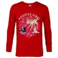 thumbnail image 1 of Disney Bambi Thumper and Flower Positive Vibes 90s - Long Sleeve T-Shirt for Men - Customized-New Red, 1 of 5