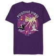thumbnail image 1 of Disney Bambi Thumper and Flower Positive Vibes 90s - Short Sleeve Blended T-Shirt for Adults - Customized-Purple, 1 of 5