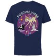 thumbnail image 1 of Disney Bambi Thumper and Flower Positive Vibes 90s - Short Sleeve Cotton T-Shirt for Adults - Customized-Navy, 1 of 5