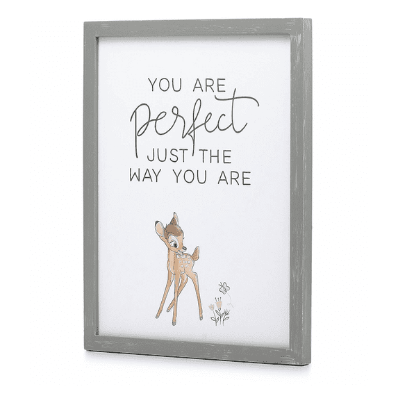 Disney Bambi You Are Perfect Just The Way You Are Wood Wall Decor New with Box