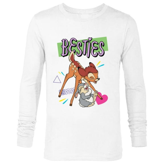 Disney Bambi and Thumper Besties BFF Best Friends Valentine - Long Sleeve T-Shirt for Men - Customized-White