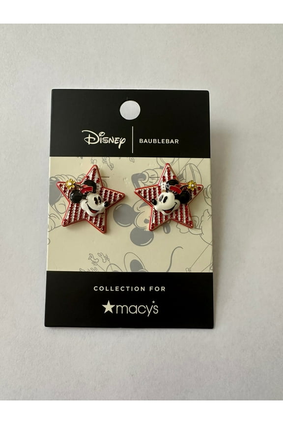 Baublebar for Macy's Minnie Star Stud Earrings New with Card